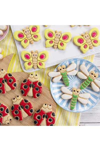 Hobist لطيف حديقة الخنافس فراشة اليعسوب الخنفساء قالب الكعكة وقالب لب السكر