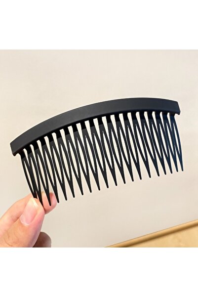 Choice مشط شعر نسائي أسود أنيق، دبوس شعر بسيط كبير، غرة ثابتة، ترتيب ثابت، عص...