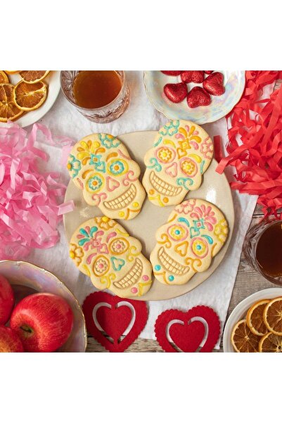 Hobist قالب كوكي جمجمة فاخر - قالب لب السكر وقالب لب اللعب - 10 سم