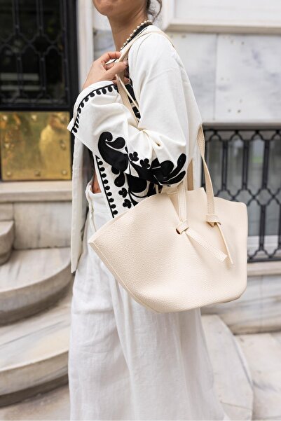 carweza Geantă de golf bej - cu detaliu pentru umăr și curea