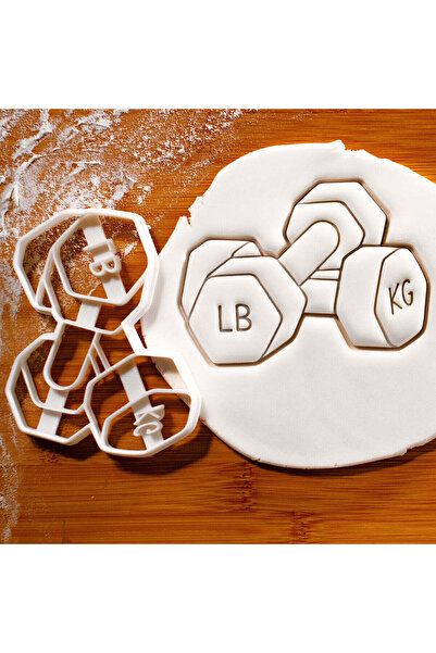 Hobist قالب كوكيز الدمبل الرياضي وقالب لب السكر