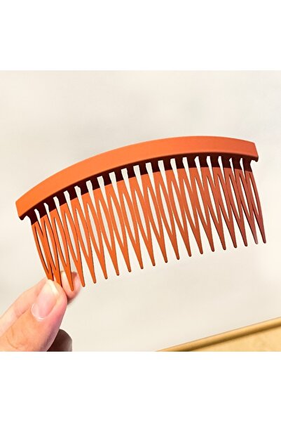 Choice مشط شعر برتقالي أنيق للنساء، دبوس شعر بسيط كبير، غرة، ترتيب ثابت، عصاب...