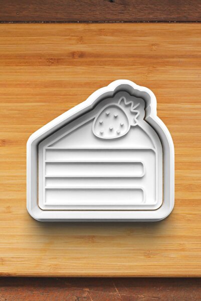 Hobist شريحة كعكة الفراولة - قالب لب البسكويت والسكر