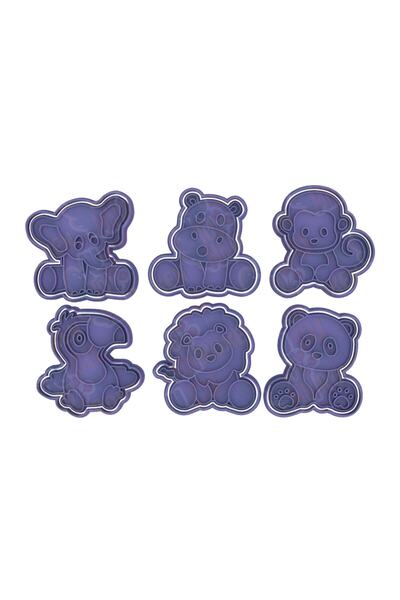 Hobist قالب كوكي حيوانات لطيفة - فيل - وحيد القرن - قرد - طائر - أسد - دب 6 ق...