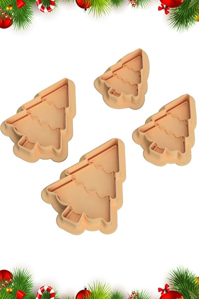 Hobist قالب كوكيز شجرة زجاجية لرأس السنة - قالب لب السكر - 4 أحجام مختلفة في ...