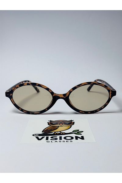 VG VISION GLASSES Megan Leopard Women's Brown Sunglasses