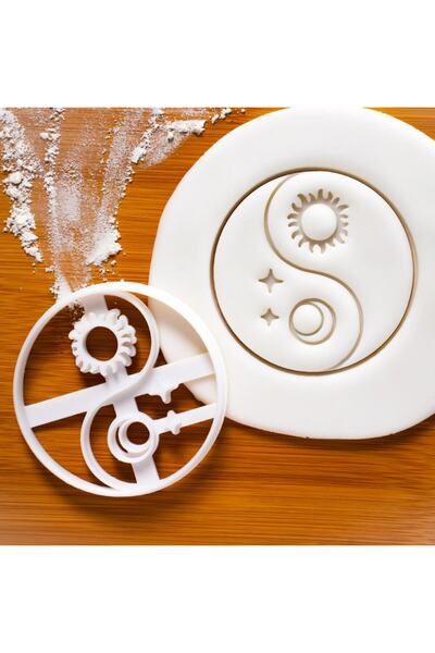 Hobist قالب كوكي منقوش يين يانغ