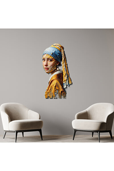 SteelArtDec İnci Küpeli Kız Metal Tablo