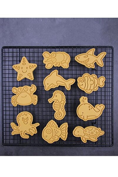 Hobist حيوانات البحر، سمك القرش، الأخطبوط، حصان البحر، 11 قالب كوكي مختلف وقا...