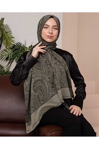 aldyoo Πράσινο έθνικ σχέδιο σάλι βισκόζης διπλής όψης