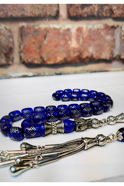 tuba tesbih gümüş ATES KEHRİBAR PİRİNC NAKKAS İSLEMELİ