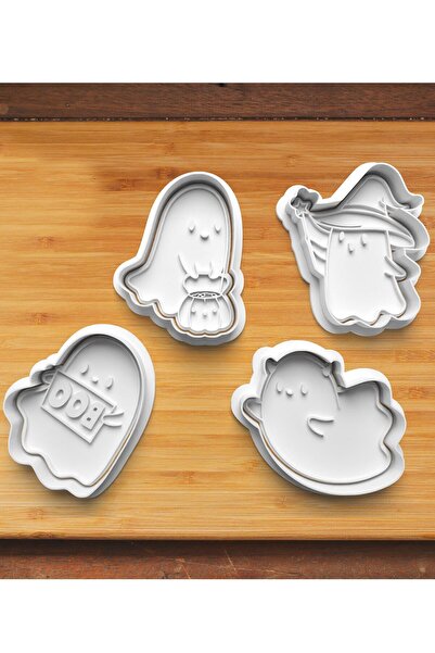 Hobist نموذج قالب كوكي شبح من عجينة اللعب وعفن السكر مع القاطع