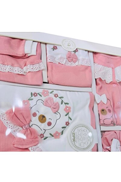 BYS TİCARET 10' Lu Lüks %100 Pamuklu Kız Bebek Hastane Çıkış Seti / Yenidoğan...