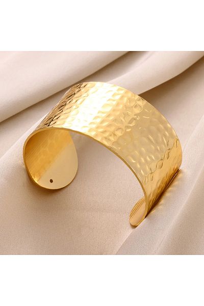 Choice B1587G Exquisite Classic Bump Pattern Openning Bangles Bracelet For Women Cuff Bracelet Gold Color S