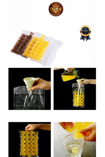 figanlar ambalaj Bone Water Storage Bag Ice Cream Ice Bag Ice Cube 100 Cubes 1 Pack Bag