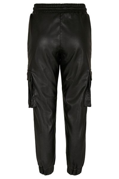 Urban Classics Damen Ladies Faux Leather Cargo Pants