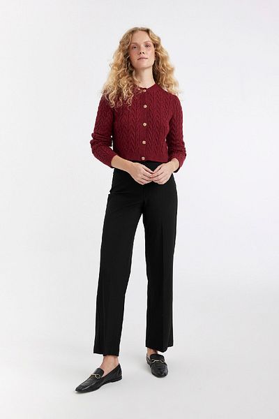 DeFacto Regular Fit Crew Neck Hair Knit Pattern Buttoned Knitwear Cardigan C9044Ax24Wn