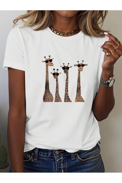 FULL TOLERANCE Γυναικείο μπλουζάκι με στάμπα Giraffe