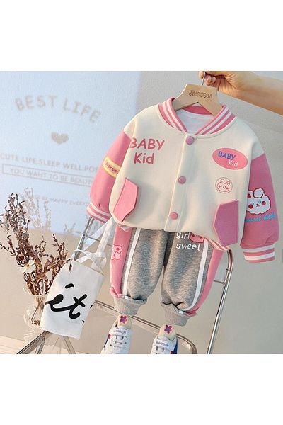 nannie Pink Outfit For Girls With Abi Bunnies - 12-18 Months