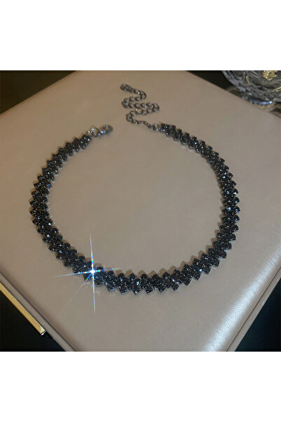 Choice HN437-3 قلادات عصرية ذهبية اللون مرصعة بأحجار الراين للنساء قلادات كريستال هندسية لحفلات الزفاف