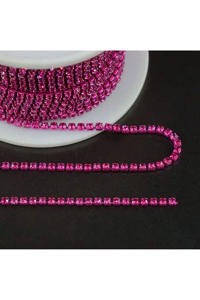 PASAMİA Fuchsia Color Ribbon Chain 1 Meter