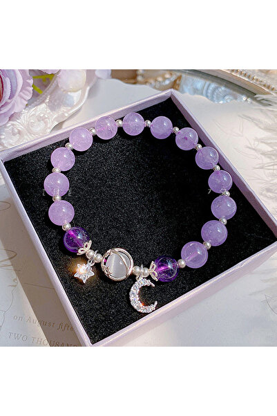 Choice 805088-سوار أرجواني مرصع بحجر عين القطة المرصع بالنجوم للنساء على إنست...