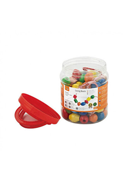 Viga Set 90 de margele din lemn de insirat, Viga