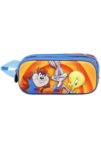 Karactermania Penar 3D Looney Tunes Space Jam cu 2 compartimente, 22x9.5x8 cm
