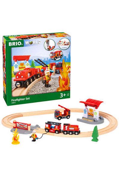 BRIO Set trenulet pompieri BRIO, 3+ ani