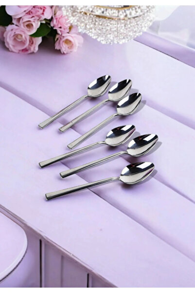 Gülçelik 6 قطع من ملعقة الحلوى من الفولاذ المقاوم للصدأ