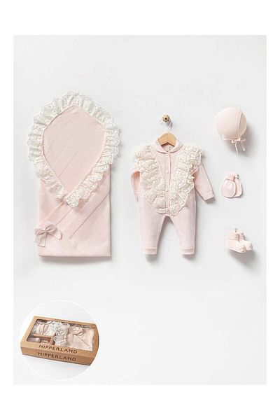 Nipperland 100% Cotton V Lace 5-Piece Hospital Set