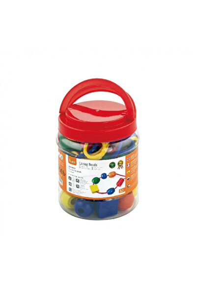 Viga Set 30 de margele din lemn de insirat, Viga