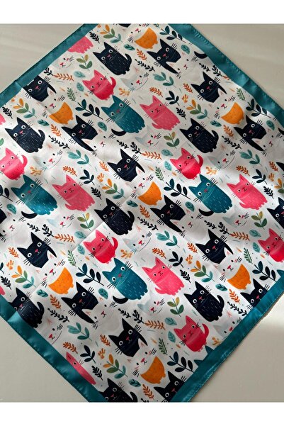 AGAPI Fular Kedi Desenli Bandana Fular