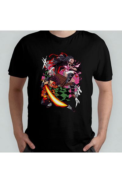 Pixxa Μπλουζάκι Unisex 100% βαμβάκι Demon Slayer Kimetsu No Yaiba και μοντέλο με λαιμόκοψη 12