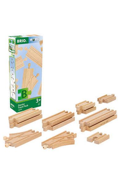 BRIO Základní sada kolejí, 12 dílků pro vláčky BRIO, 3+ let
