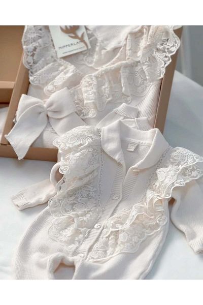 Nipperland 100% Cotton V Lace 5-Piece Hospital Set