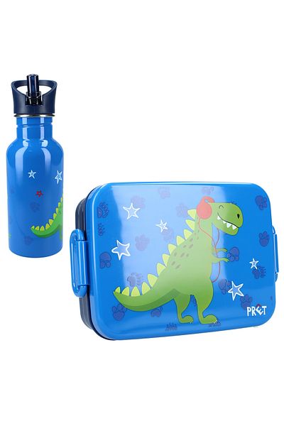 Vadobag Set cutie alimente 16x13x5 cm si bidon inox 500 ml Prêt blue