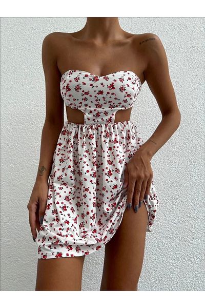 KAZAX Strapless Dress Printed