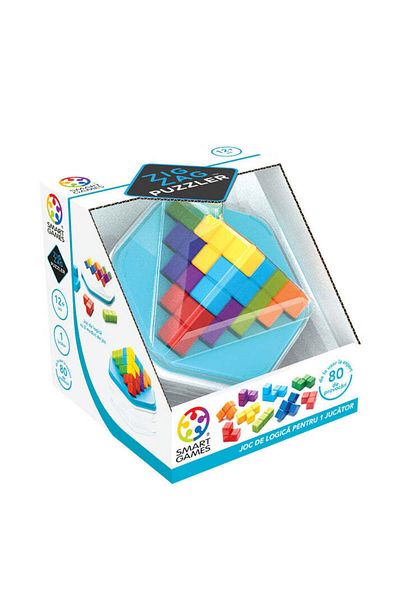 Smart Games - Zig Zag Puzzler, logic game with 80 challenges, 12+ years, Romanian lb. edition