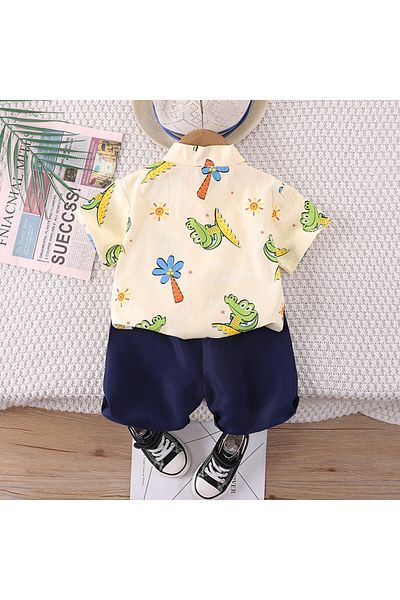 nannie Boys Yellow Hawaiian Outfit - 3-4 years