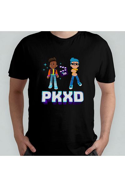 Pixxa Pk Xd Fun, Friends & Games Pkxd Unisex 100% βαμβακερό μπλουζάκι με λαιμόκοψη μοντέλο 5