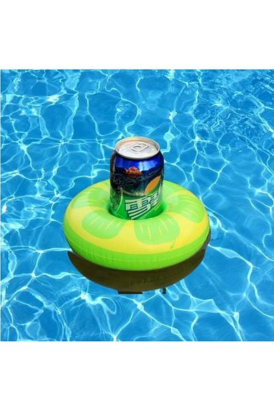 Boldy Inflatable Lemon Cup Holder and Floating Drink Holder
