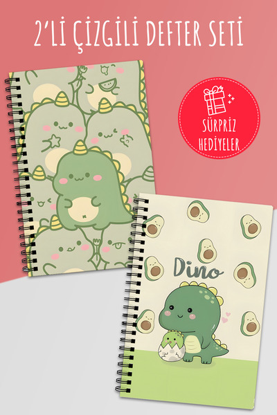 Anime Marketi مجموعة من 2 دفاتر ملاحظات مخططة - مقاس A5 50 ورقة و100 صفحة مجم...