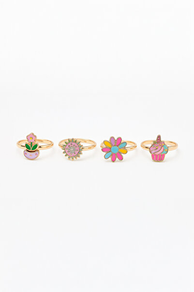 MakeWell Adjustable Flower Daisy Butterfly Candy Tulip Children's Ring with R...