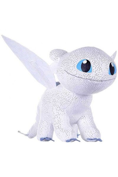 Play By Play Light Fury Sparkle Plush Toy, Dragons, 40 cm