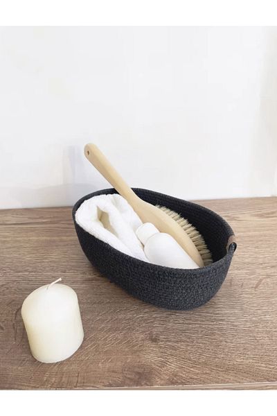 FİNGEV Multi-Purpose Oval Aesthetic Wicker Storage Basket and Bread Basket (23X15X8Cm)