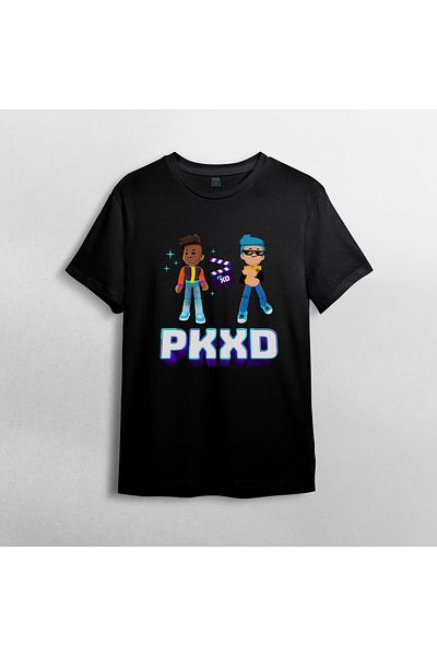 Pixxa Pk Xd Fun, Friends & Games Pkxd Unisex 100% βαμβακερό μπλουζάκι με λαιμόκοψη μοντέλο 5