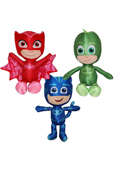 Play By Play Set of 3 jucarii Owlette, Gekko & Catboy, PJ Masks, 32 cm