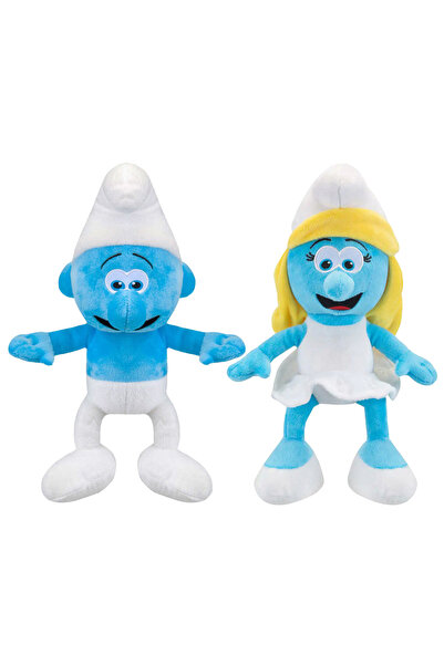 Play By Play Set 2 jucarii din plus Smurf si Smurfette, The Smurfs, 20 cm