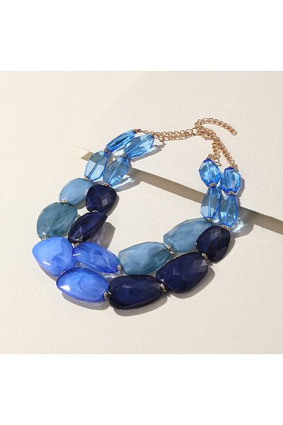 Choice KN225-7 Fashion Multi-layer Choker Necklaces For Women Trendy Jewelry Short Boutique Colorful Beads